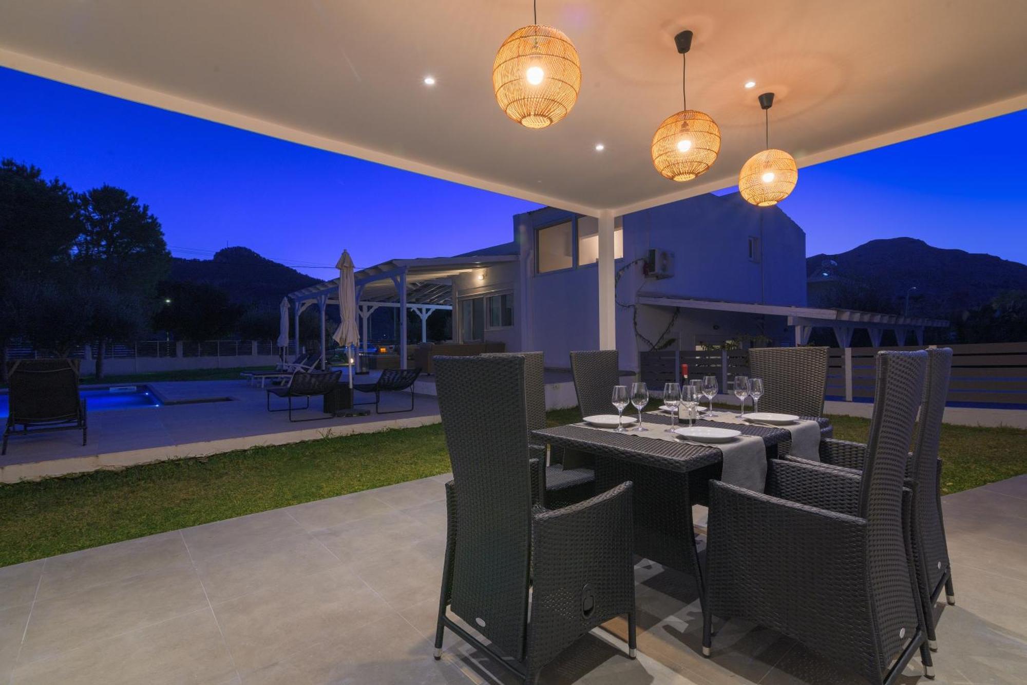 Casa Bianca Villa Kolymbia Bagian luar foto