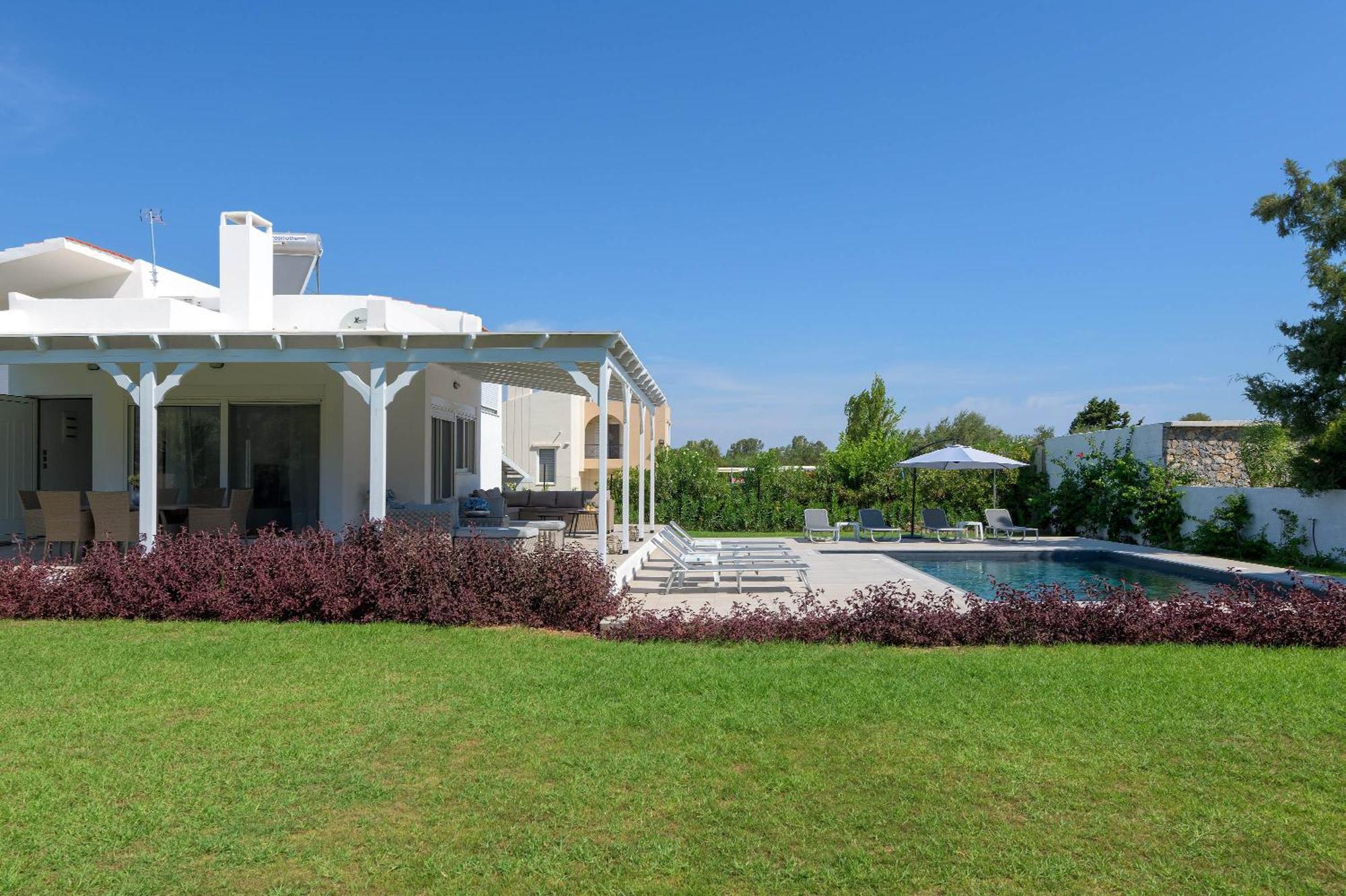 Casa Bianca Villa Kolymbia Bagian luar foto